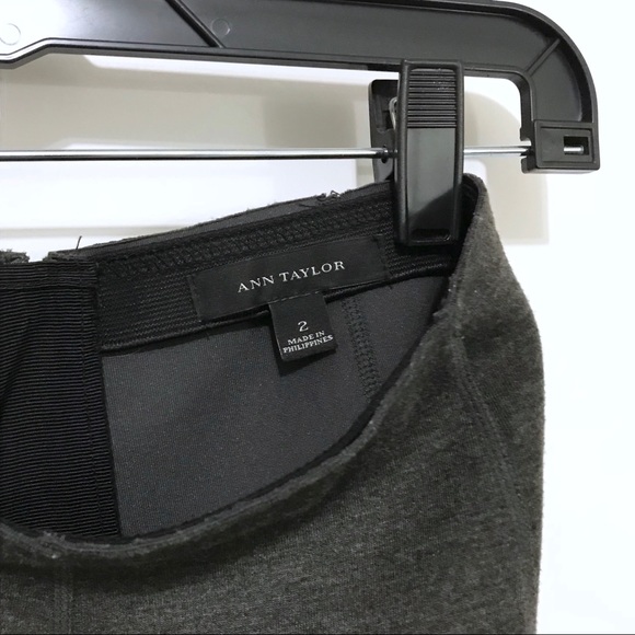 Ann Taylor Gray Ponte Fabric Slater Skirt - Picture 5 of 7
